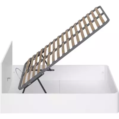 Izan Lit coffre adulte 160x200 - Blanc - Sommier inclus Izan Lit coffre adulte 160x200 - Blanc - Sommier inclus