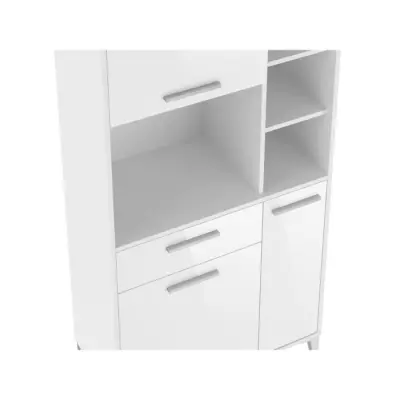 Buffet de cuisine contemporain blanc brillant - ECO - 3 portes