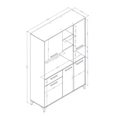 Buffet de cuisine éco 120cm - Rouge mat & certifié FSC