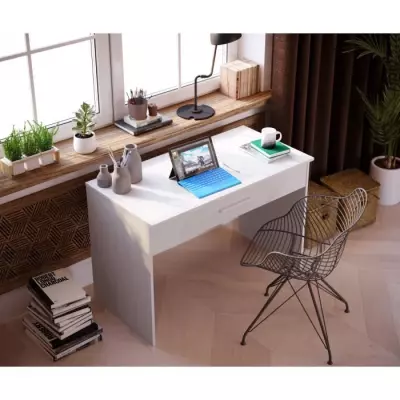 Bureau grand tiroir chêne - Organisez avec style - 110 x 56 x 81,5 cm