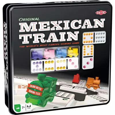 Jeu de dominos Mexican Train TACTIC - Boîte métal - Multicolore - 30 min