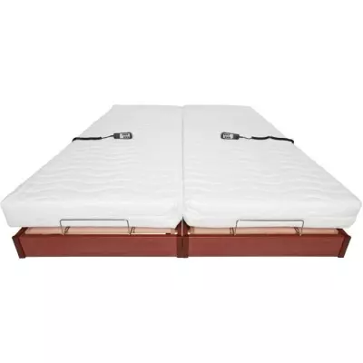 Ensemble relaxation matelas + sommiers électriques 2x80x200 - Made in France
