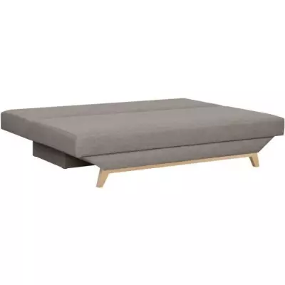 Banquette convertible TEIJO 3 places avec coffre - Tissu Taupe