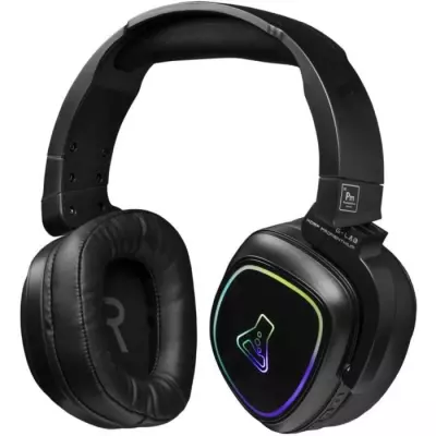 Casque Gamer Sans Fil The G-Lab KORP PROMENTHIUM - Microphone RGB - Noir