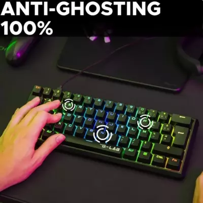 Clavier Gamer The G-Lab KEYZ THALLIUM TKL - Switch Rouge - RGB - Azerty