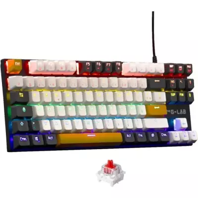 Clavier Gaming Mécanique TKL 3 coloris (Blanc+Noir+Orange)