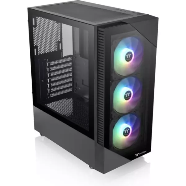 Boîtier PC Moyen Tour sans alim - THERMALTAKE View 200 TG ARGB (Noir) - ATX/Micro ATX - 3x120mm A-RGB - USB 3.0/2.0 - Verre tre