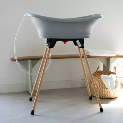 Ensemble baignoire Vasco rose poudré : pratique et responsable!