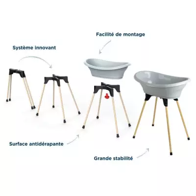 Kit baignoire VASCO Gris charme: pratique et complet