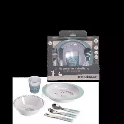 Ensemble repas en mélamine pour bébé - Forêt