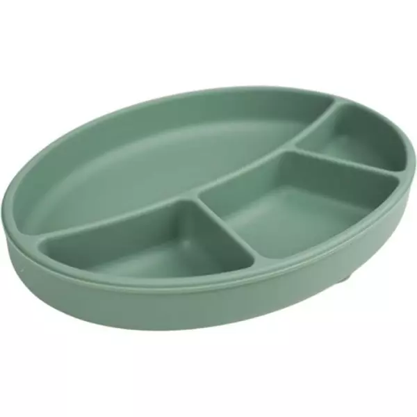 Assiette ventouse - THERMOBABY - Silicone - Vert Cactus - Compartimentée et antidérapante