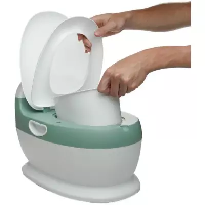 Mini toilette THERMOBABY Vert Sauge - Confortable avec bruit de chasse d'eau