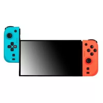 Manettes Joypads - Nintendo Switch et Switch OLED - KONIX - Autonomie 8 h - Fonction vibration - Bleu et rouge