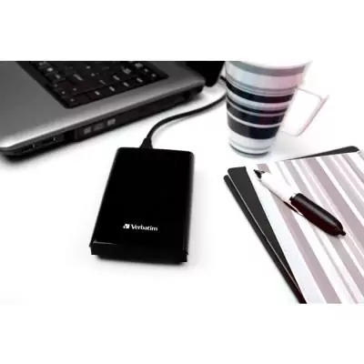 Disque SSD externe - VERBATIM - Store'N'Go Slim - 512 Go - Noir