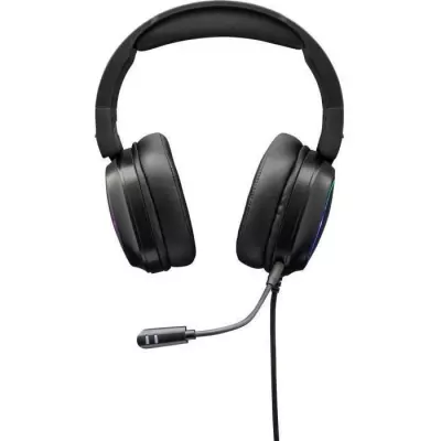 Casque Gamer Filaire - The G-Lab KORP RADIUM: Microphone RGB Noir