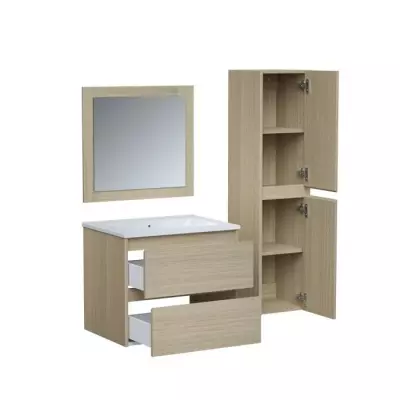 Ensemble salle de bain 60 cm: Vanity, vasque, miroir & colonne