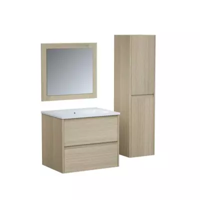 Ensemble salle de bain 60 cm: Vanity, vasque, miroir & colonne