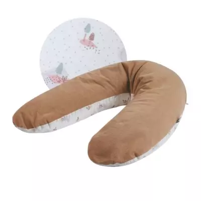 Coussin de maternité TINEO éponge microfibre Noisette - Confort optimal pour la grossesse