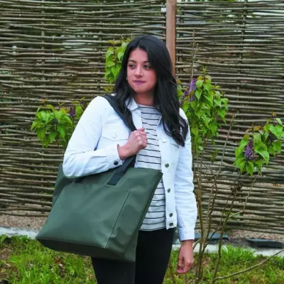 Sac à langer TINEO cabas kaki imperméable