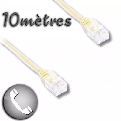 Cordon ADSL RJ11 mâle / RJ11 mâle 10m - Câble téléphonique