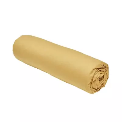 Drap housse TODAY Essential 100% Coton uni - Ocre