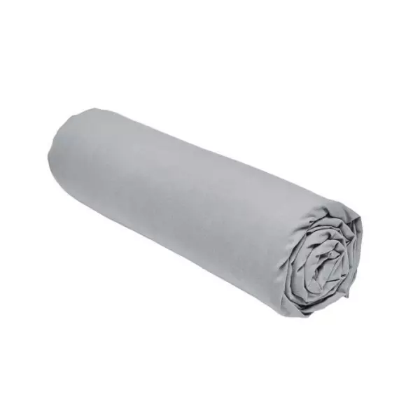 Drap housse TODAY Essential - 160 x 200+23 cm - 2 personnes - 100% Coton uni - Acier