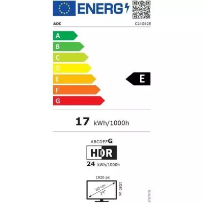 Ecran PC Gamer incurvé - AOC - 24'' - FHD - 180Hz - Dalle VA - 0,5ms - C24G42E
