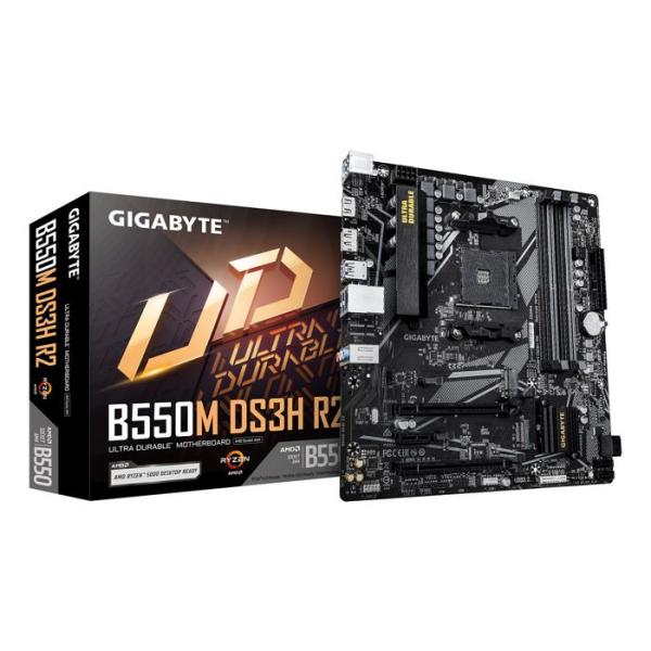 Carte mere - GIGABYTE - B550M DS3H R2 - Format Micro-ATX - Chipset AMD B550 - DDR4 & PCIe 4.0