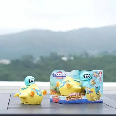 Sous-marin motorisé pour enfant TOOKO - Jaune/Bleu - Effets sonores - 2 ans