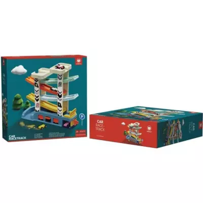 Circuit Automobile TOP BRIGHT - 4 Voitures de Course - 4 Rampes & Plus
