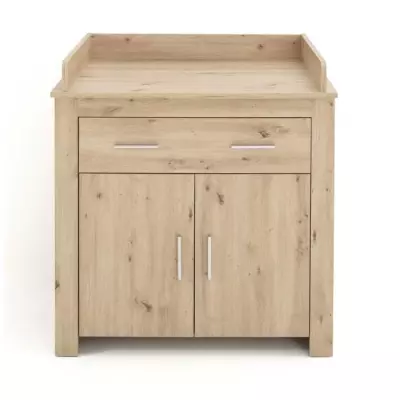 Chambre bébé Trio Chic : Lit 70 x 140 cm + Commode à langer + Armoire AHOI - Chêne