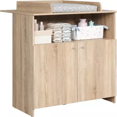 Chambre bébé trio NIKO - Ensemble complet en chêne naturel - Eco-responsable