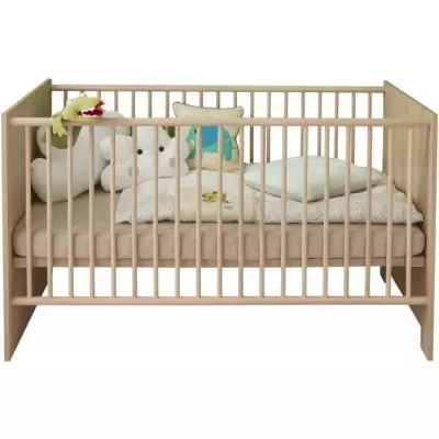 Chambre bébé Duo: Lit 70x140 cm + Commode à langer OLIVIA en Chêne - Équipe Tendance