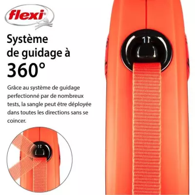 Laisse sangle TRIXIE flexi XTREME XS 3m Noir/Orange