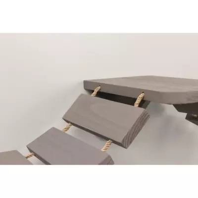 Échelle d'escalade murale pour chats TRIXIE - Bois massif et sisal - 150x30 cm