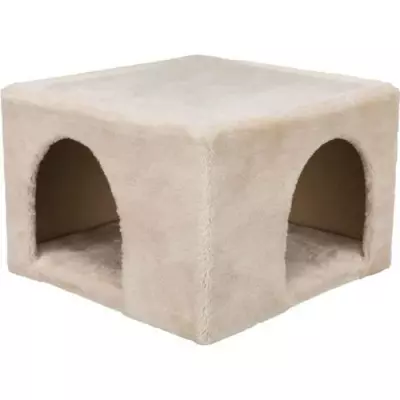 Cabane douillette en peluche pour lapins et rongeurs - Beige 