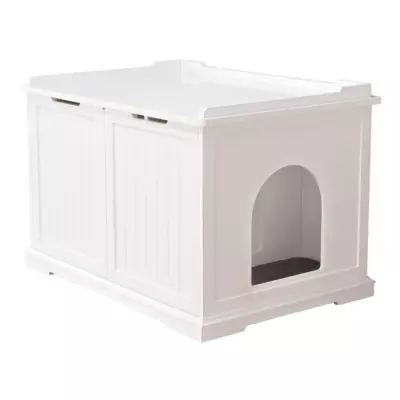 Bac à litière TRIXIE Maison de toilette - Blanc - 75 x 51 x 53 cm