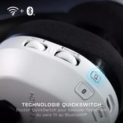 Casque Gaming Amplifié Sans Fil Stealth 600 Blanc - Multiplateforme PS5, PS4, PC, Switch et Mobile