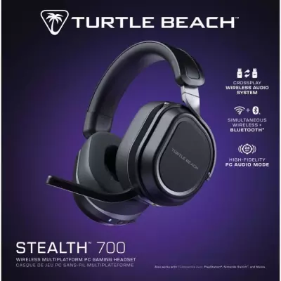 Casque Gaming Sans Fil - TURTLE BEACH Stealth 700PC (Gen3) - Noir