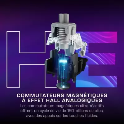 Turtle Beach Clavier gaming RGB mécanique magnétique Vulcan II TKL Pro