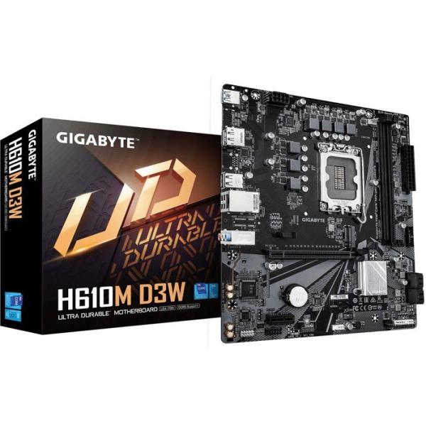 Carte mere - GIGABYTE - H610M D3W - Format Micro-ATX - Chipset Intel H610 - DDR4