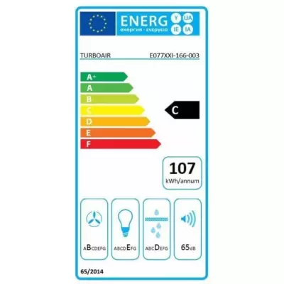 Hotte murale TurboAir Thunder 60cm - Puissante évacuation/recyclage - Boosteur intégré