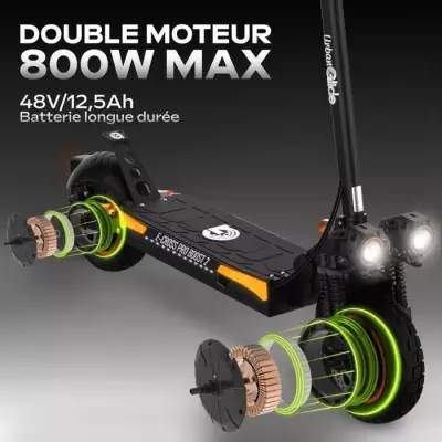 Trottinette électrique tout terrain URBANGLIDE ECROSS PRO BOOST 2 - Performances exceptionnelles