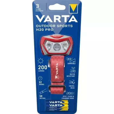 Lampe Frontale VARTA Outdoor Sports H20 Pro-200lm IPX4