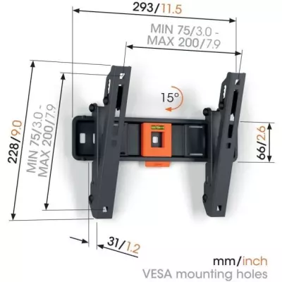 Support mural TV VOGEL'S TVM 1223 Full-Motion - Compact et polyvalent
