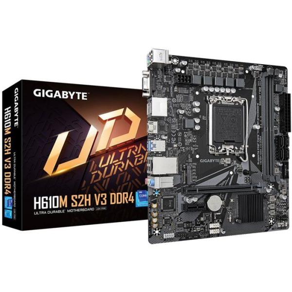 Carte mere - GIGABYTE - H610M S2H V3 DDR4 - Format Micro-ATX - Chipset Intel H610 - DDR4