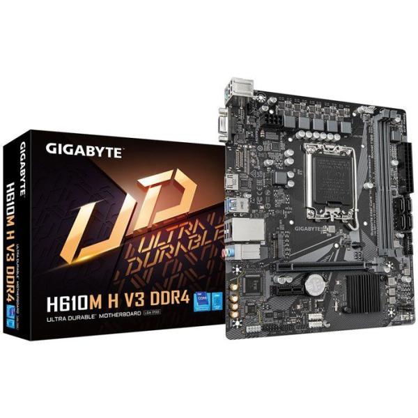 Carte mere - GIGABYTE - H610M H V3 DDR4 - Format Micro-ATX - Chipset Intel H610 - DDR4