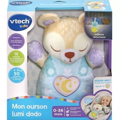 Veilleuse VTECH BABY - Ourson Lumi Dodo, dimensions compactes