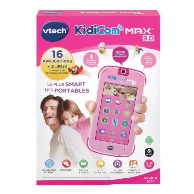 KidiCom MAX 3.0 rose - Téléphone jouet enfant de qualité