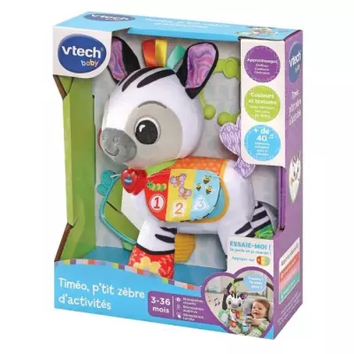 Hochet VTECH BABY - Timéo, P'tit Zebre d'Activités
